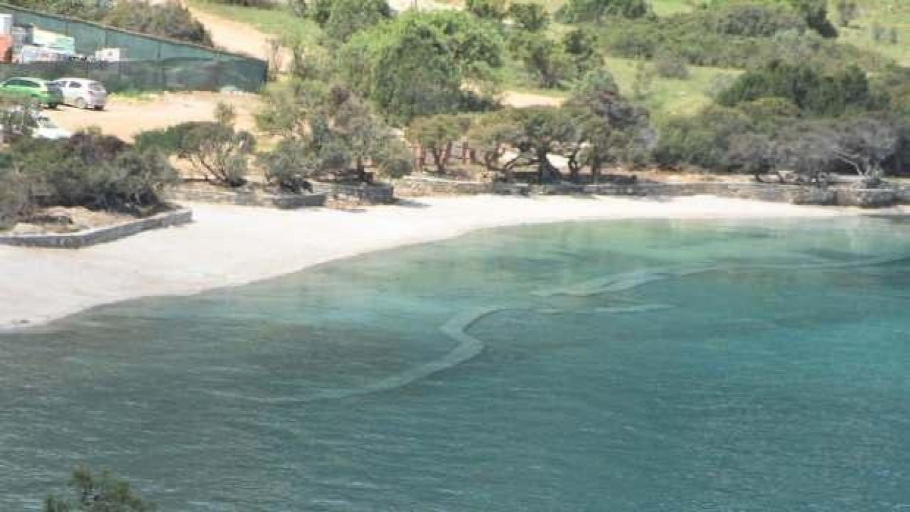 Bodrum'da sahile beyaz kum döken firmaya işlem