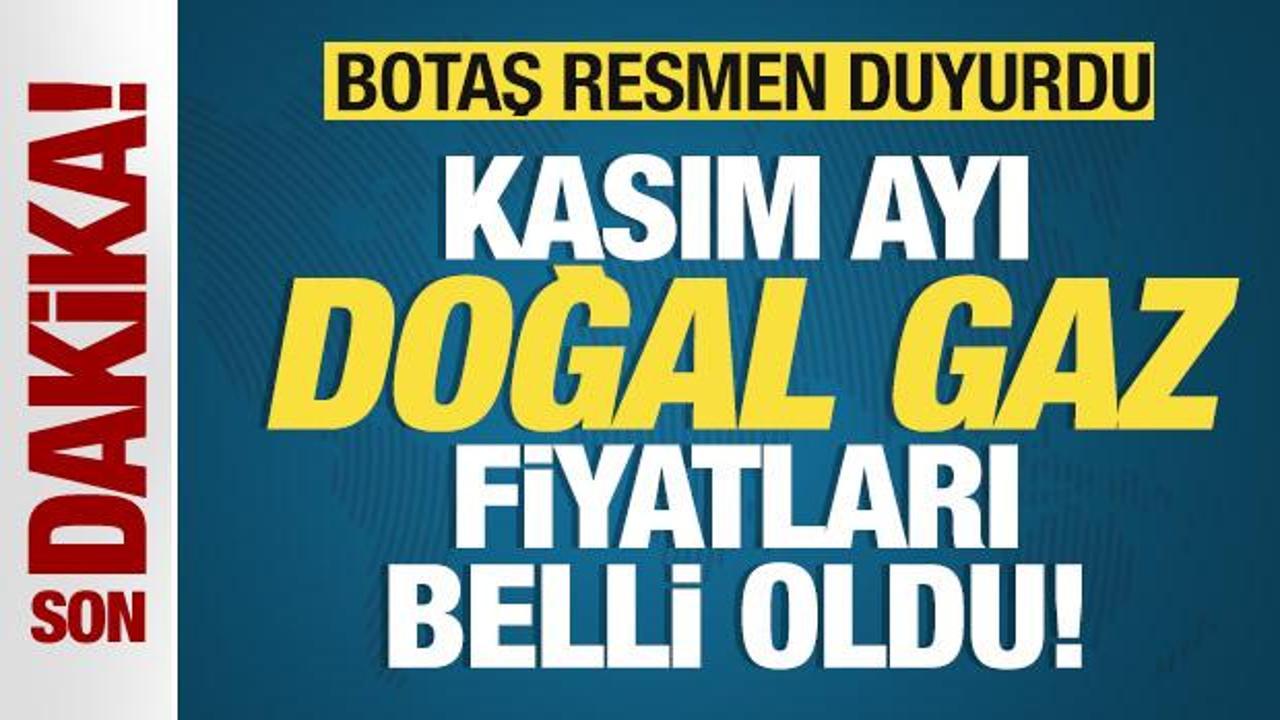 BOTAŞ açıkladı! Kasım ayı doğal gaz fiyatları belli oldu...