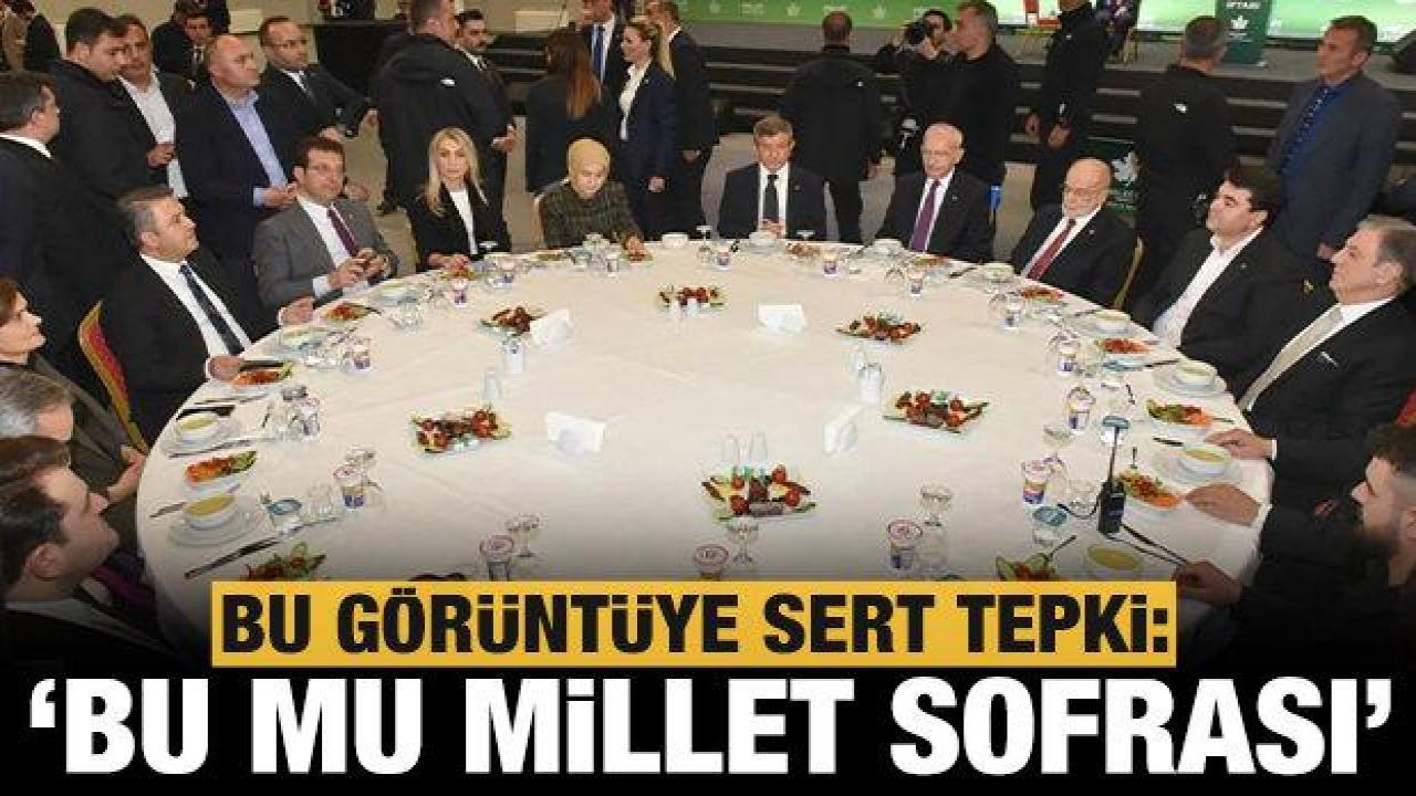 Bu görüntü büyük tepki çekti: Hangisi millet sofrası?