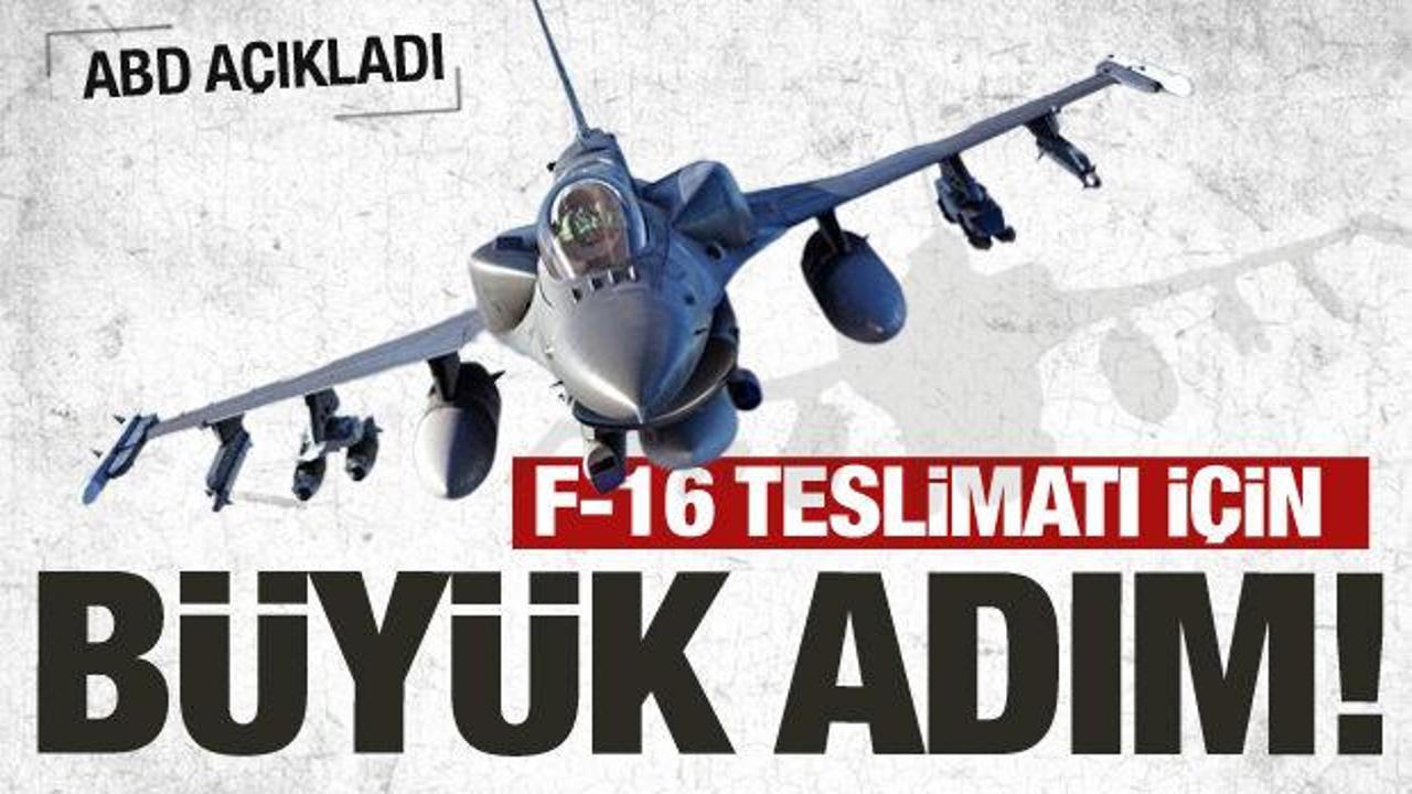 Büyük adım atıldı! ABD'den son dakika F-16 teslimatı açıklaması