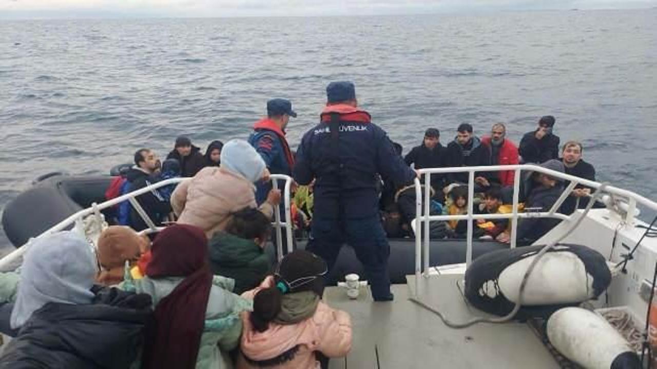 Çanakkale'de 92 kaçak göçmen kurtarıldı