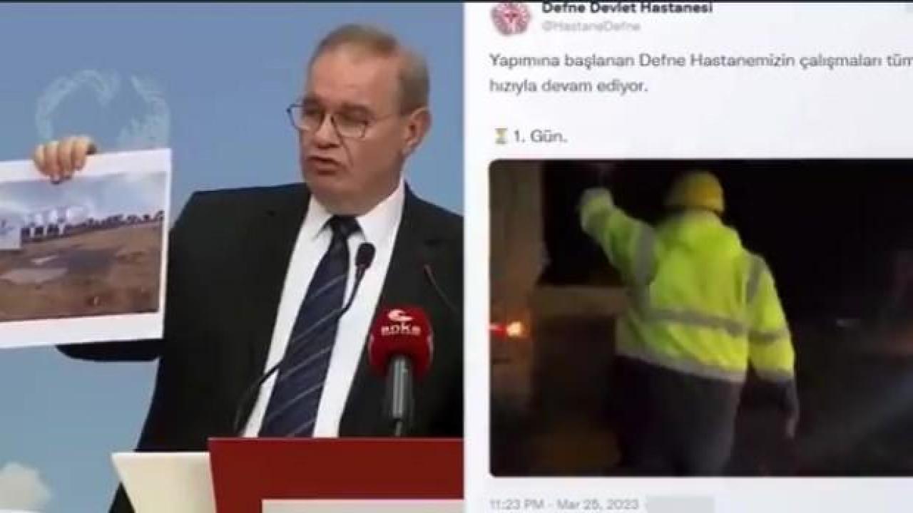 CHP Sözcüsü Faik Öztrak'tan Defne Devlet Hastanesi inşaatı yalanı... 