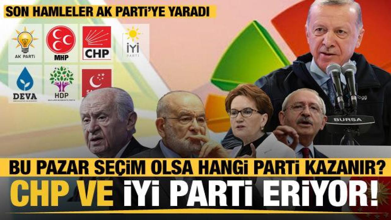 CHP ve İYİ Partinin oyları dikkat çekti! Bu pazar seçim olsa hangi parti kazanır?