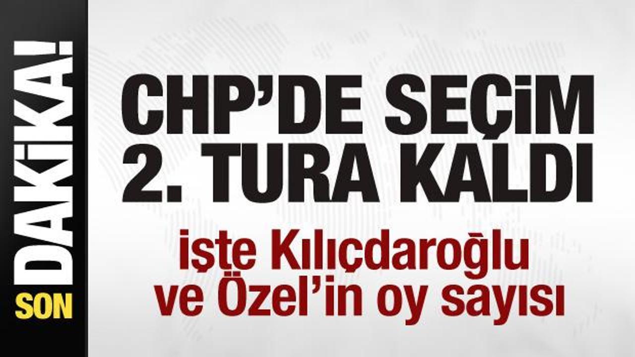 CHP'de başkanlık seçimi 2. tura kaldı! İşte Özel ve Kılıçdaroğlu'nun oy sayısı