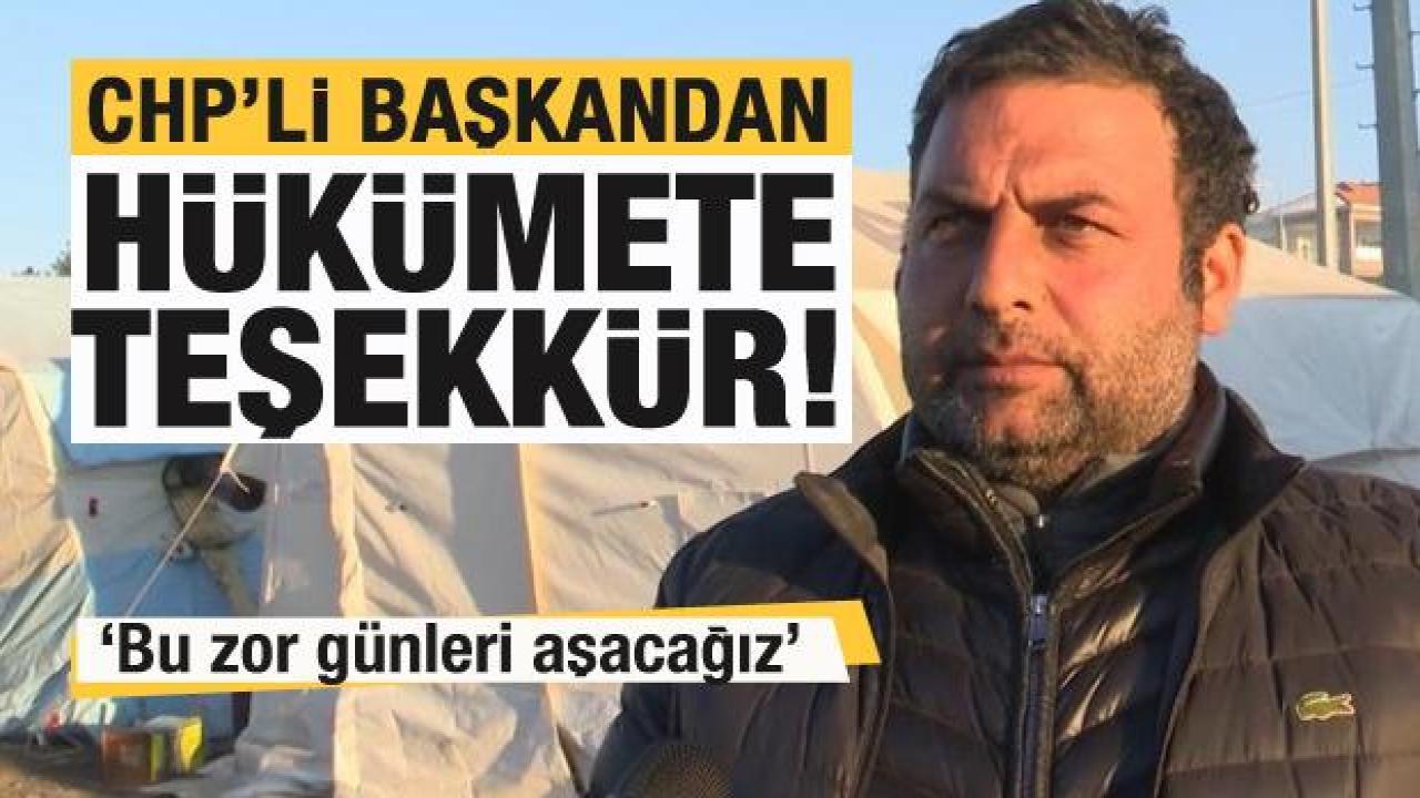 CHP'li başkandan hükümete teşekkür!