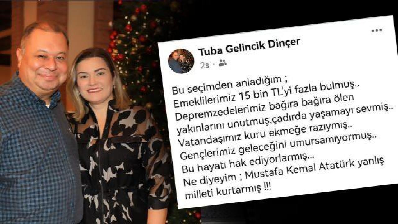 CHP'li Belediye Başkanının eşinden skandal paylaşım: Atatürk yanlış milleti kurtarmış!