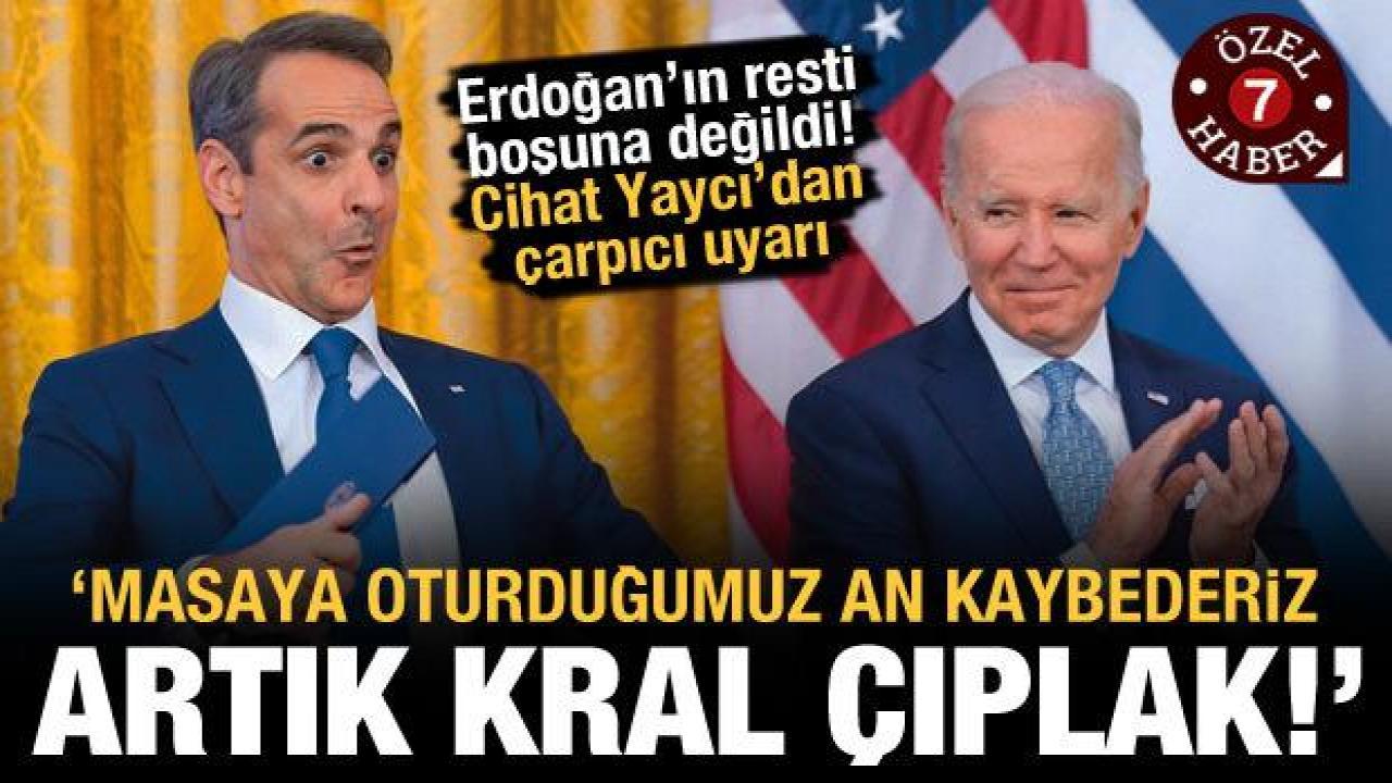 Cihat Yaycı böyle uyardı: Yunan'la masaya oturduğumuz an kaybettiğimiz andır!