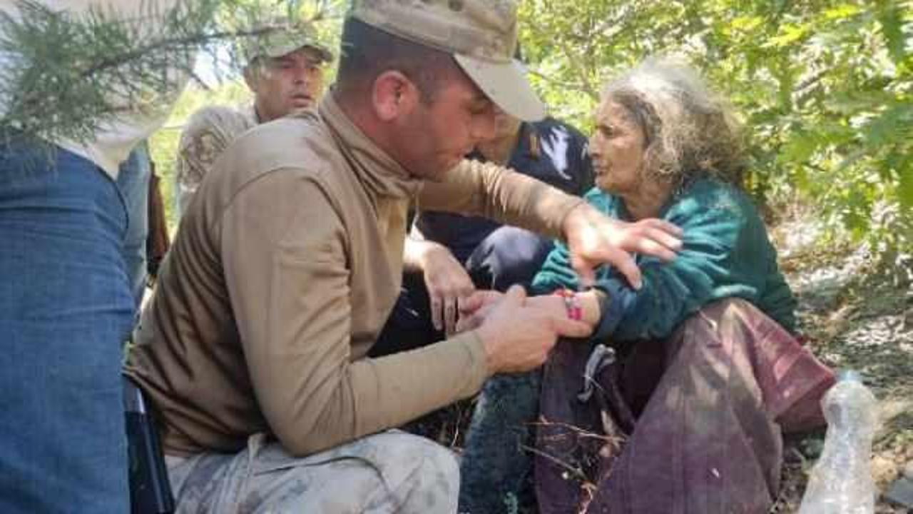 Çilek toplarken kaybolan kadını, jandarma buldu