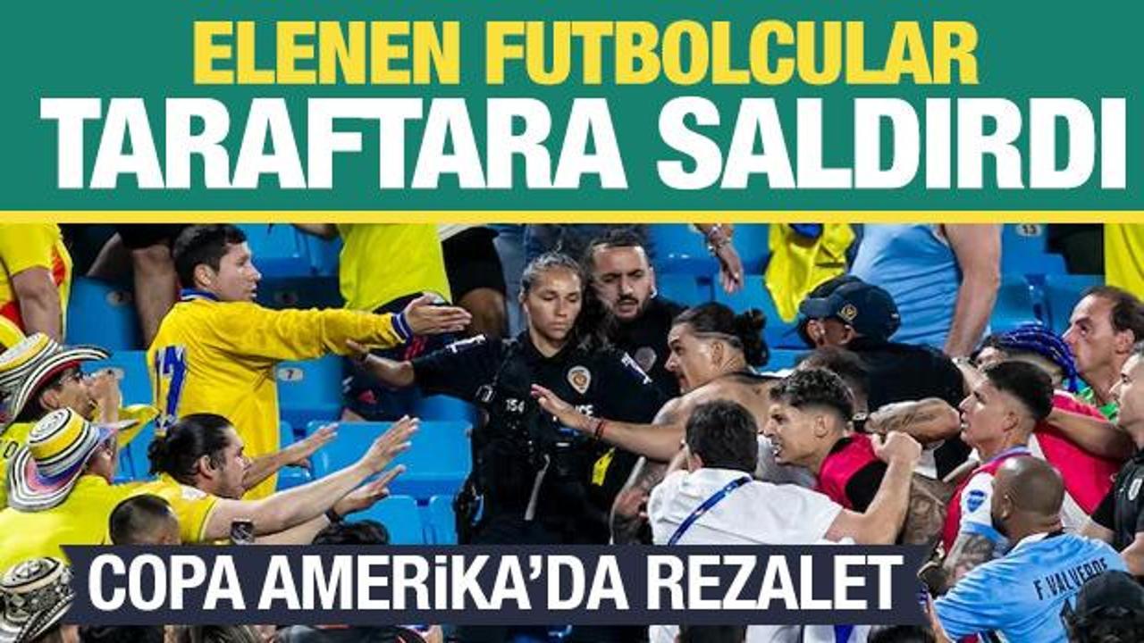 Copa Amerika'dan elenen Uruguaylı futbolcular taraftara saldırdı