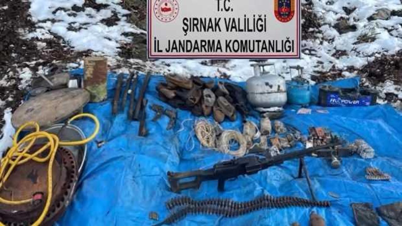 Cudi Dağı'nda cephanelik ele geçirildi