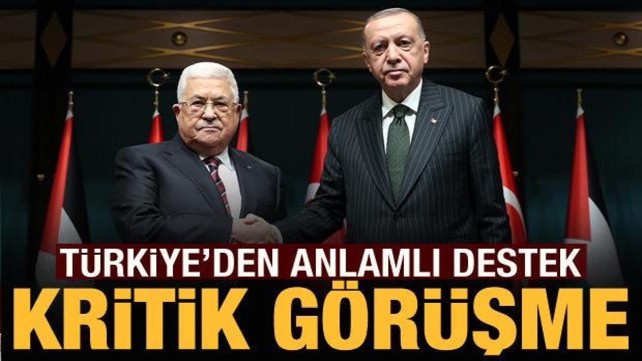Cumhurbaşkanı Erdoğan, Filistin Devlet Başkanı Abbas ile görüştü