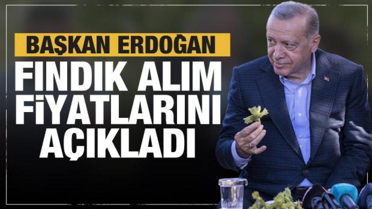 Cumhurbaşkanı Erdoğan fındık alım fiyatını açıkladı