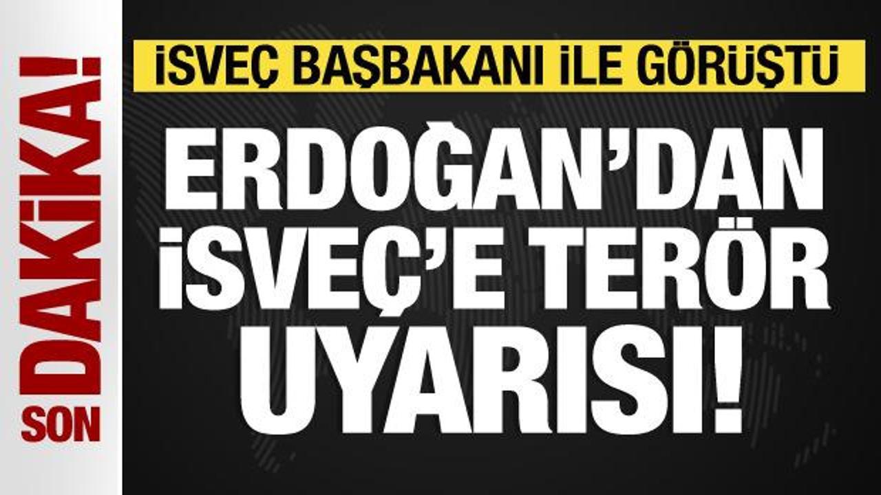 Cumhurbaşkanı Erdoğan, İsveç Başbakanı ile görüştü