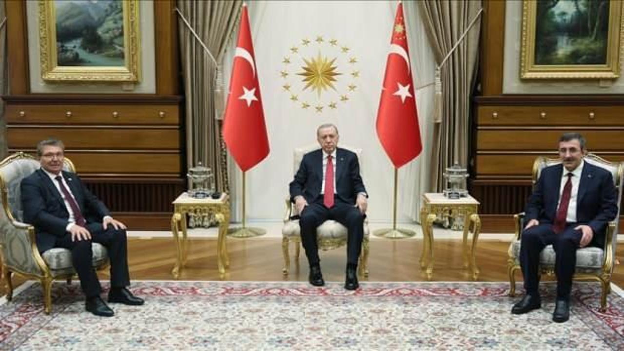 Cumhurbaşkanı Erdoğan, KKTC Başbakanı Üstel'i kabul etti