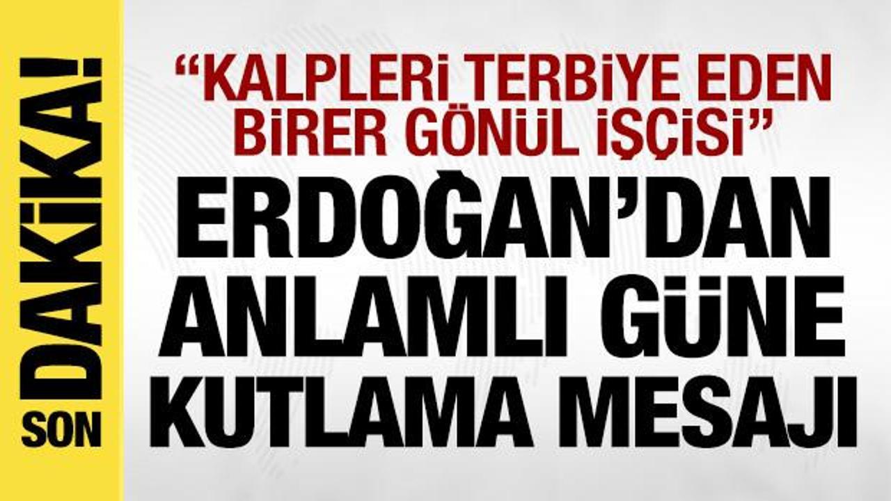Cumhurbaşkanı Erdoğan, Öğretmenler Günü'nü kutladı