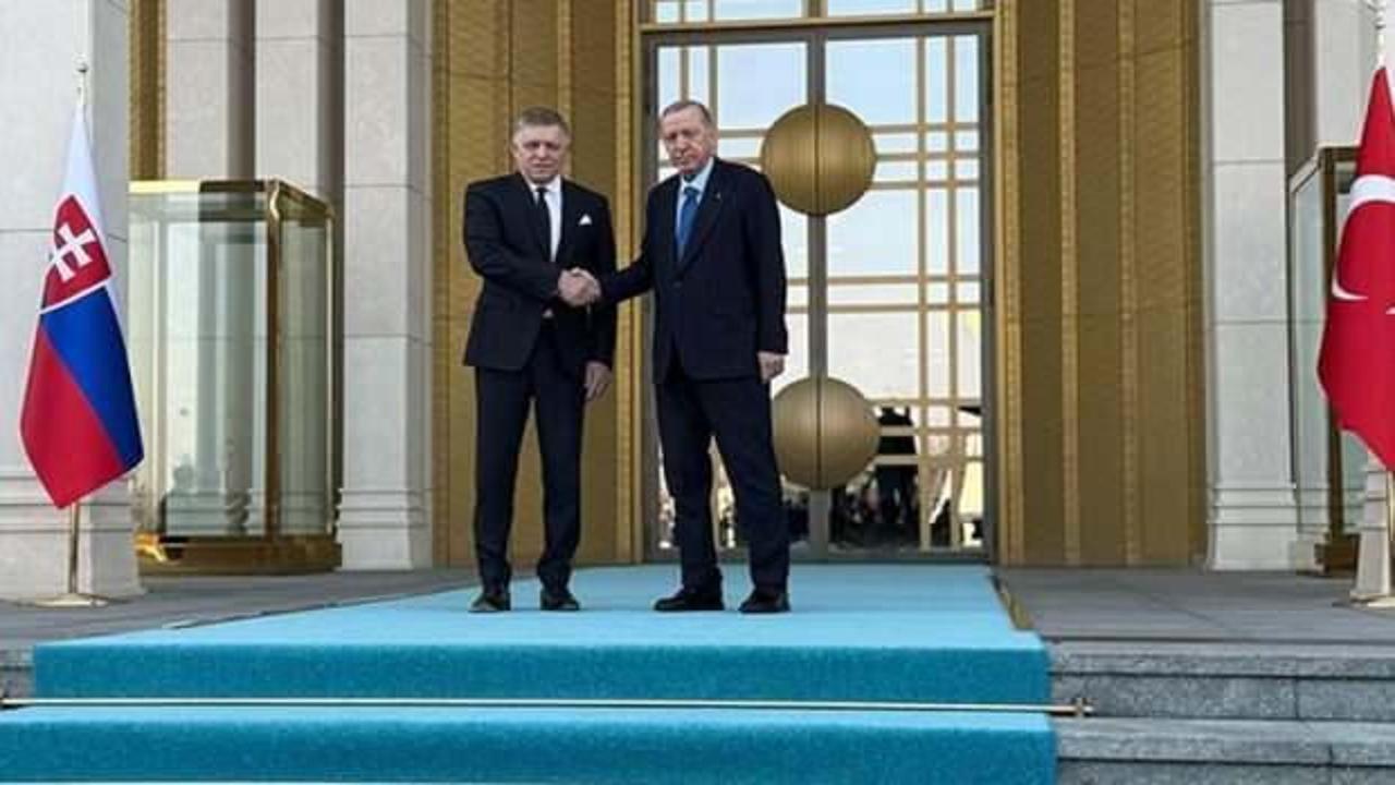 Cumhurbaşkanı Erdoğan, Slovakya Başbakanı Fico'yu resmi törenle karşıladı
