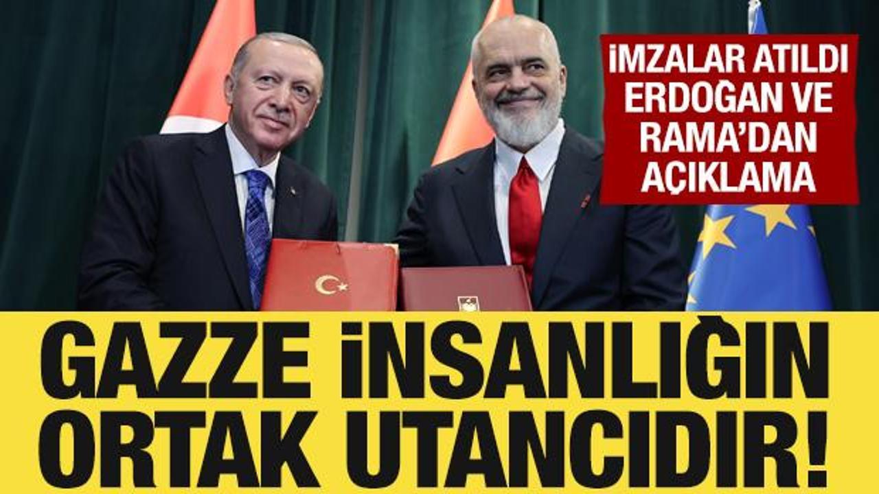 Cumhurbaşkanı Erdoğan ve Arnavutluk Başbakanı Rama'dan ortak açıklama