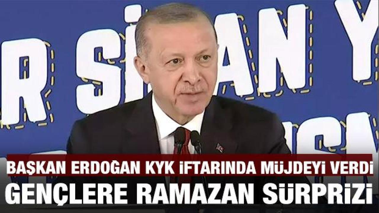Cumhurbaşkanı Erdoğan'dan gençlere Ramazan sürprizi