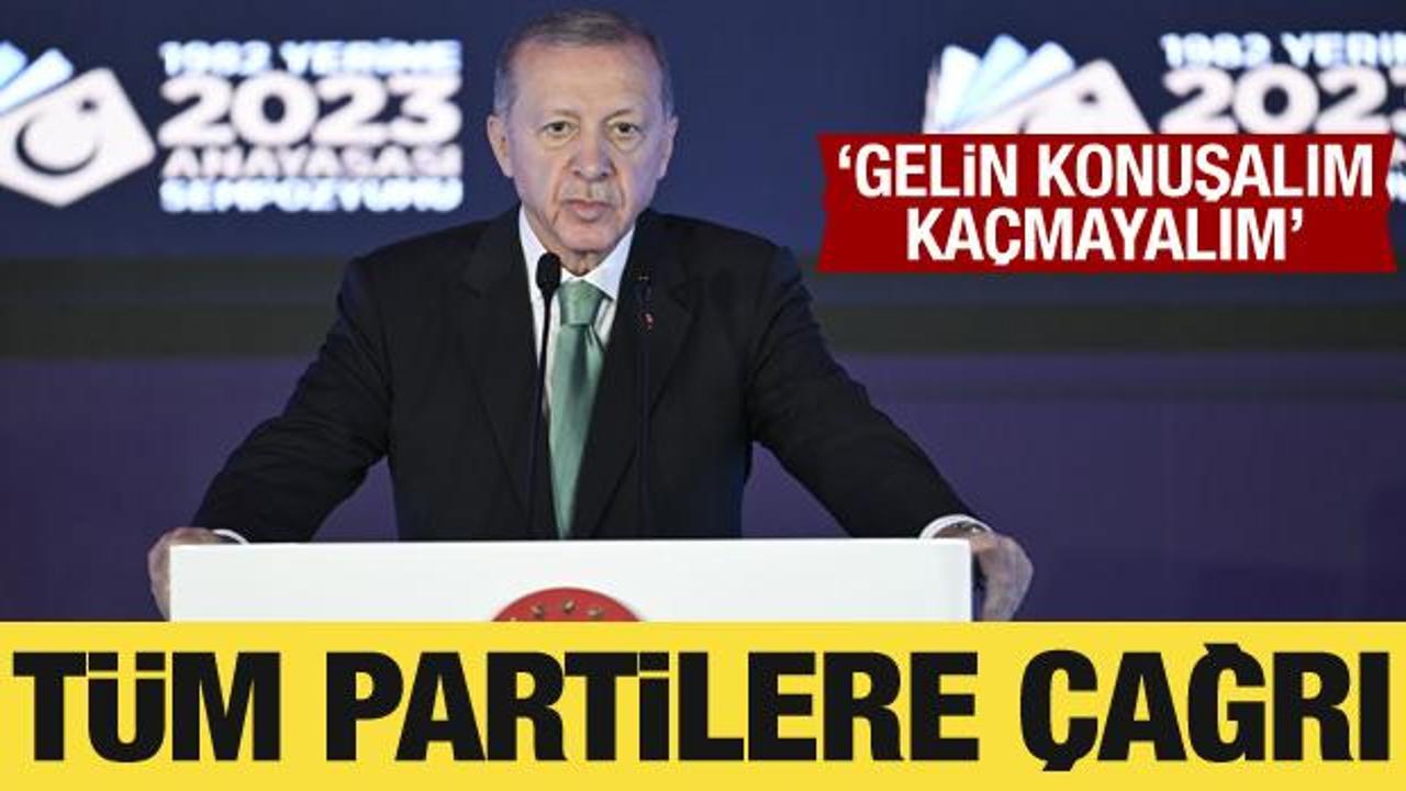 Cumhurbaşkanı Erdoğan'dan tüm partilere yeni anayasa çağrısı