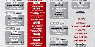 CUMHURİYET’İN 100. YILI KARTAL’DA GURUR VE COŞKU İLE KUTLANACAK