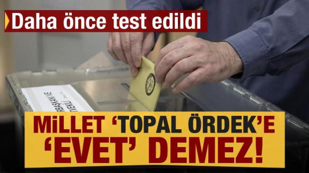 Daha önce test edildi: Millet ‘topal ördek’e ‘evet’ demez!