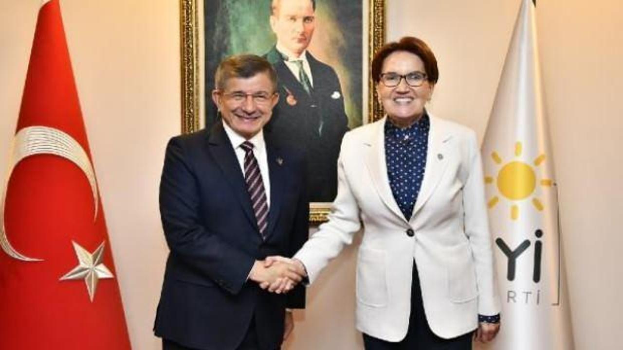 Davutoğlu'ndan Akşener'e 'Hayırlı olsun' ziyareti