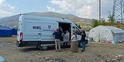 DEPREM BÖLGESİNDE HİZMETLER SÜRÜYOR