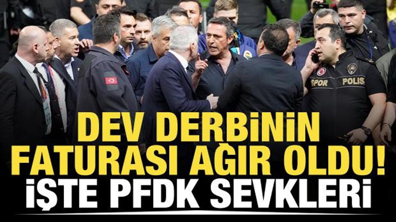 Derbinin faturası ağır oldu! İşte PFDK sevkleri