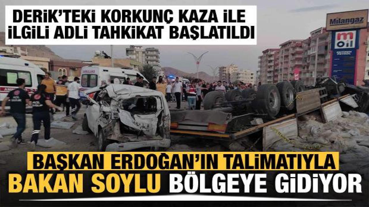 Derik'teki kaza ile ilgili tahkikat başlatıldı, Bakan Soylu bölgeye gidiyor
