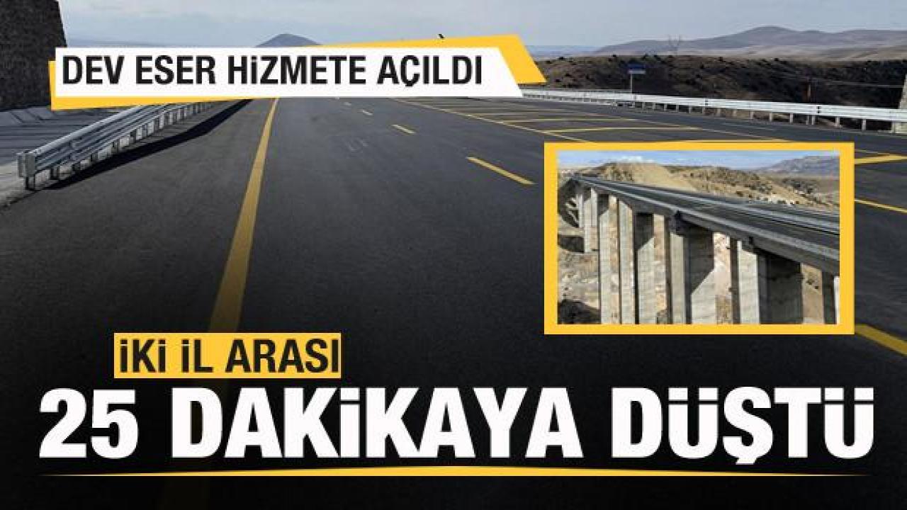 Dev eser açıldı! İki il arası ulaşım 25 dakikaya düştü