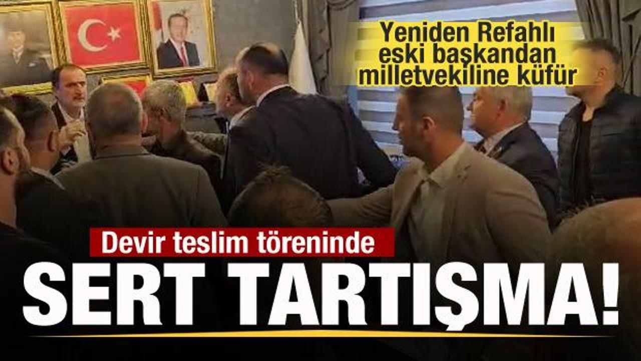 Devir teslim töreninde kavga! Yeniden Refahlı başkan milletvekiline küfretti