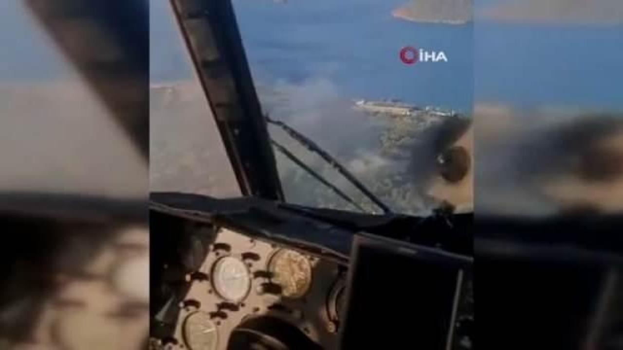 Dikili’de orman yangını! Havadan ve karadan müdahale ediliyor