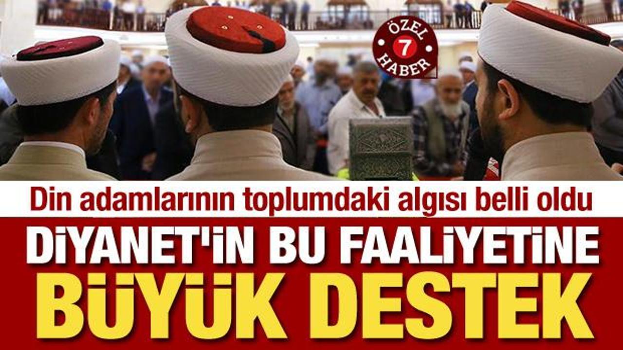 Din adamlarının toplumdaki algısı belli oldu! Diyanet'in o faaliyetine büyük destek