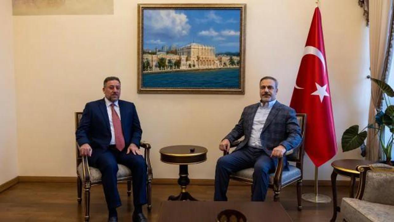 Dışişleri Bakanı Fidan, Irak Egemenlik İttifakı Lideri Hançer ile görüştü