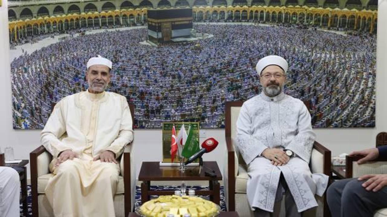 Diyanet İşleri Başkanı Erbaş, Libya Hac Bakanı Beşir ile bir araya geldi