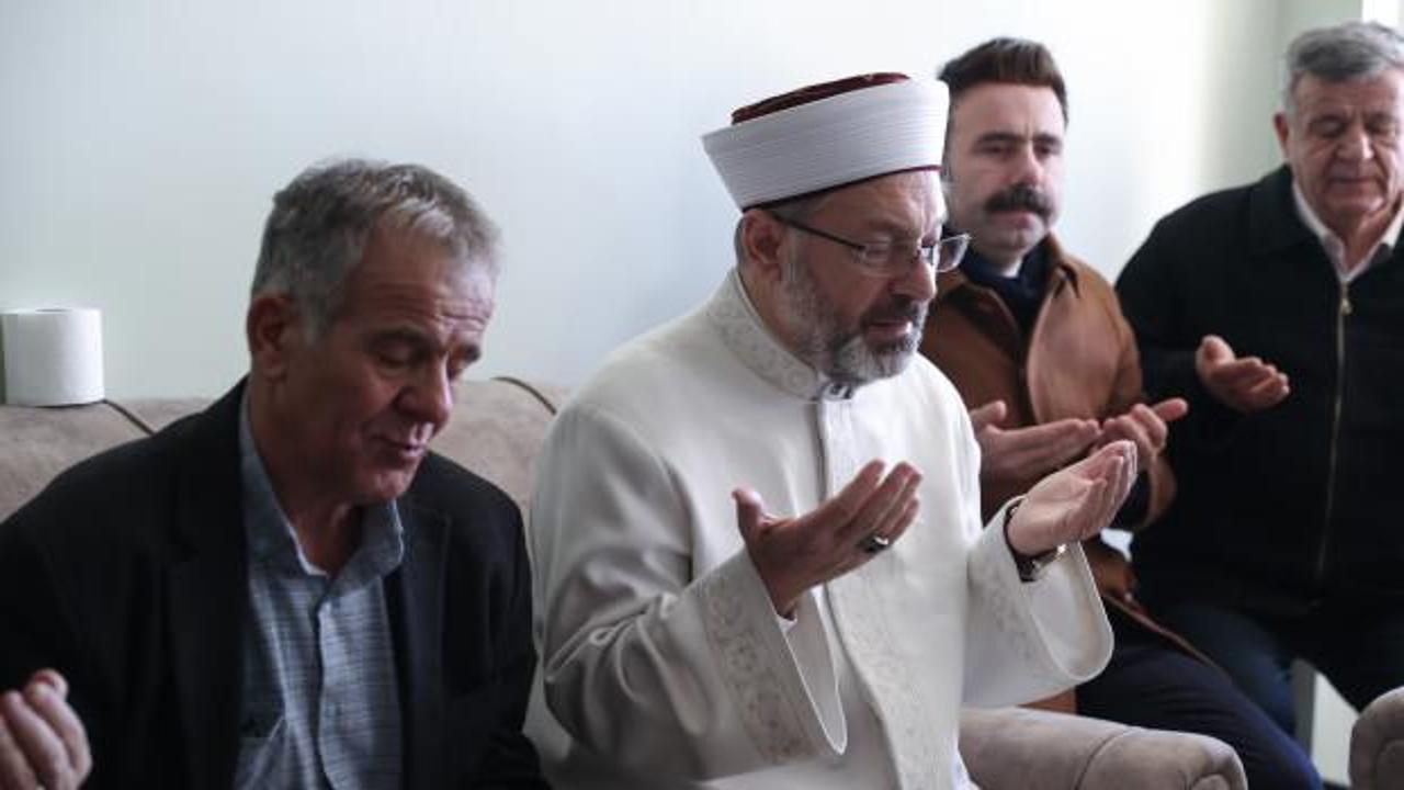 Diyanet İşleri Başkanı Erbaş'tan şehit asker Evcin'in ailesine taziye ziyareti