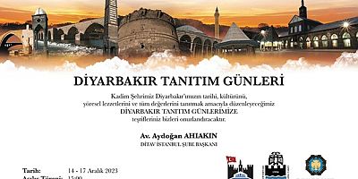 Diyarbakır tanıtım günleri Perşembe günü istanbul'da başlıyor