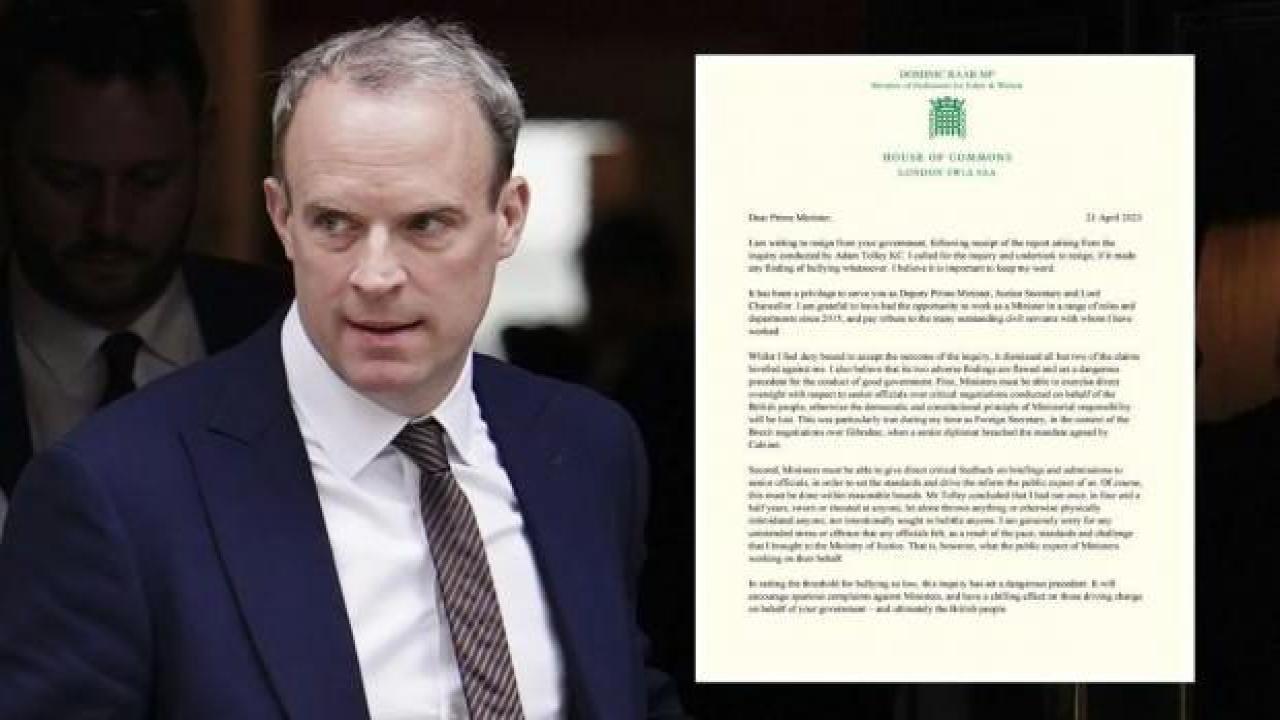 Dominic Raab görevinden istifa etti