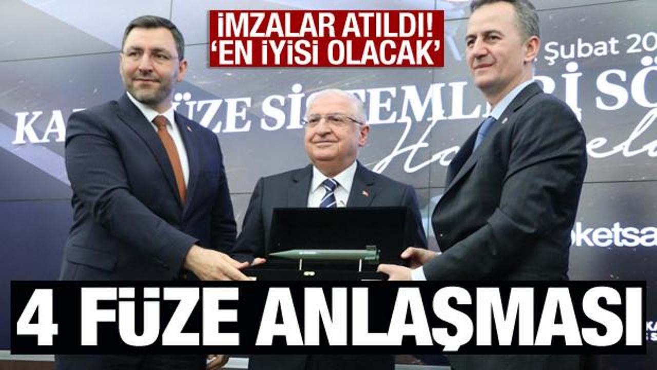 Dört füze projesinin tedariki için imzalar atıldı! 'En iyisi olacak'
