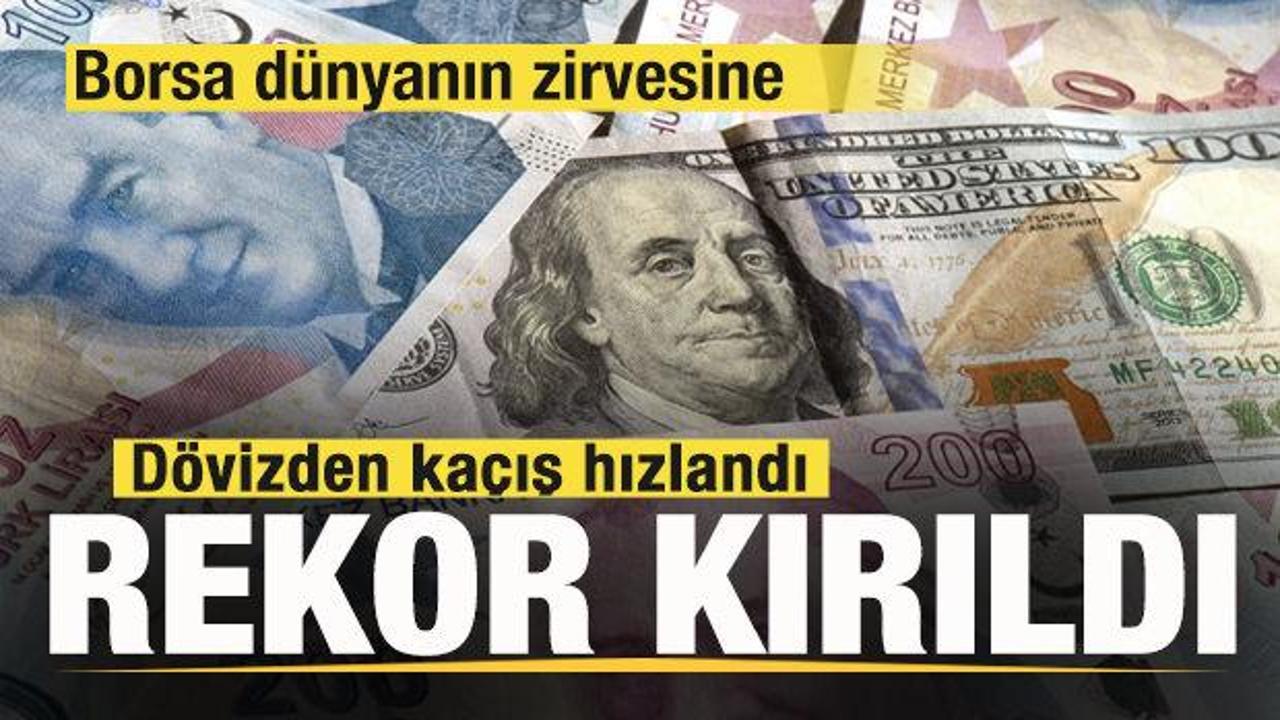 Dövizden kaçış hızlandı! Borsa İstanbul dünyanın zirvesinde! Net rezervde rekor