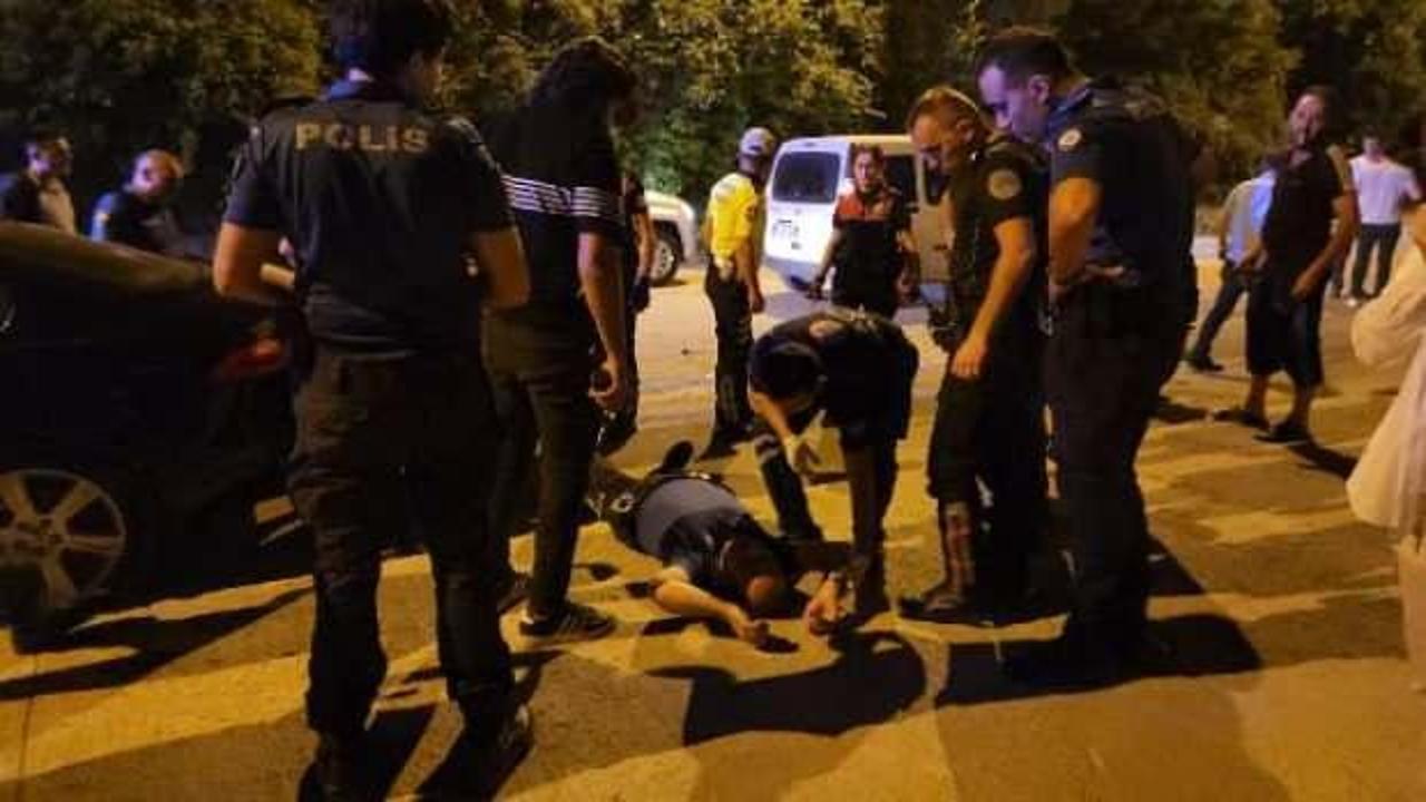 Dur ihtarına uymayan sürücü 1'i polis 3 kişiyi yaraladı