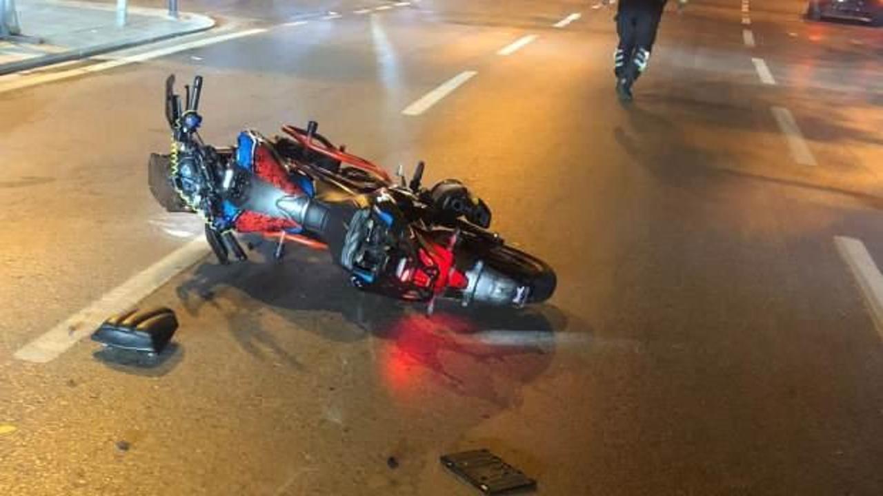 Dur ihtarına uymayarak polise çarpan motosikletli tutuklandı