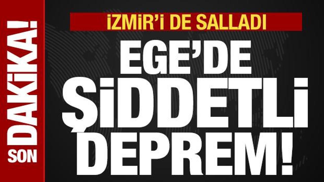 Ege Denizi'nde 5,2 büyüklüğünde şiddetli deprem! İzmir'i de salladı
