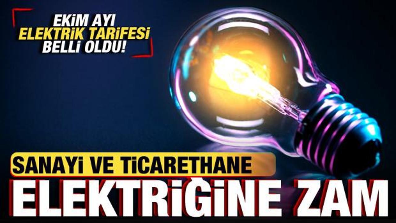 Ekim ayı elektrik fiyat tarifesi belli oldu! Sanayi elektriğine zam geldi