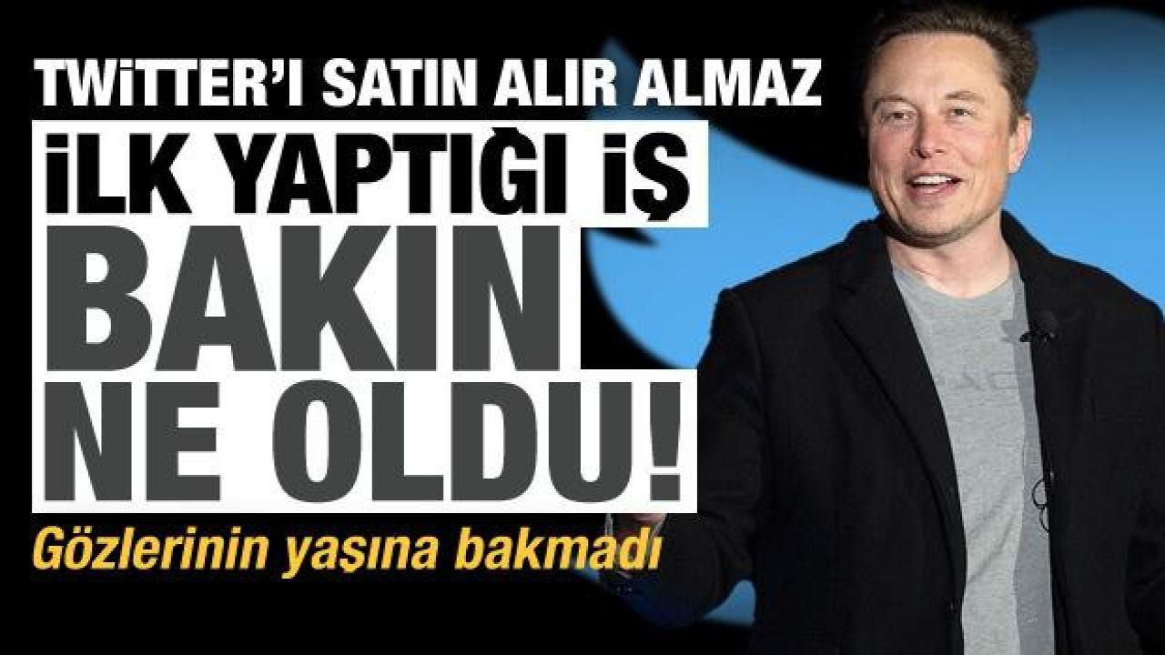 Elon Musk'ın Twitter'ı satın alır almaz ilk yaptığı iş bakın ne oldu!