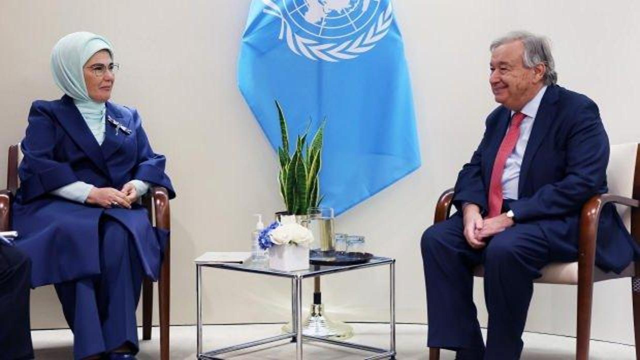 Emine Erdoğan, BM Genel Sekreteri Guterres'le görüştü!