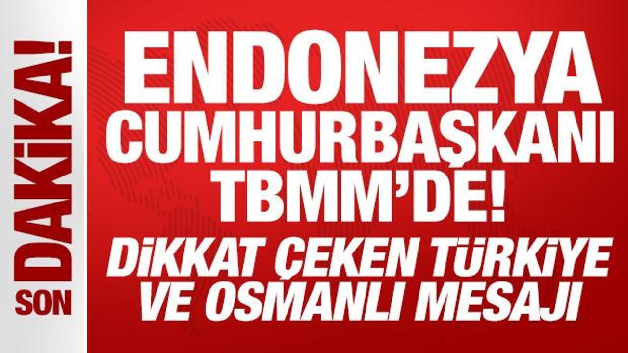 Endonezya Cumhurbaşkanı TBMM'de: Türkiye en büyük Müslüman medeniyettir