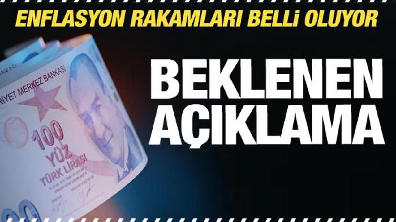 Enflasyon rakamları bugün  açıklanacak