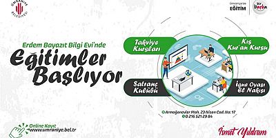 ERDEM BAYAZIT BİLGİ EVİ’NDE KURSLAR YENİDEN BAŞLIYOR