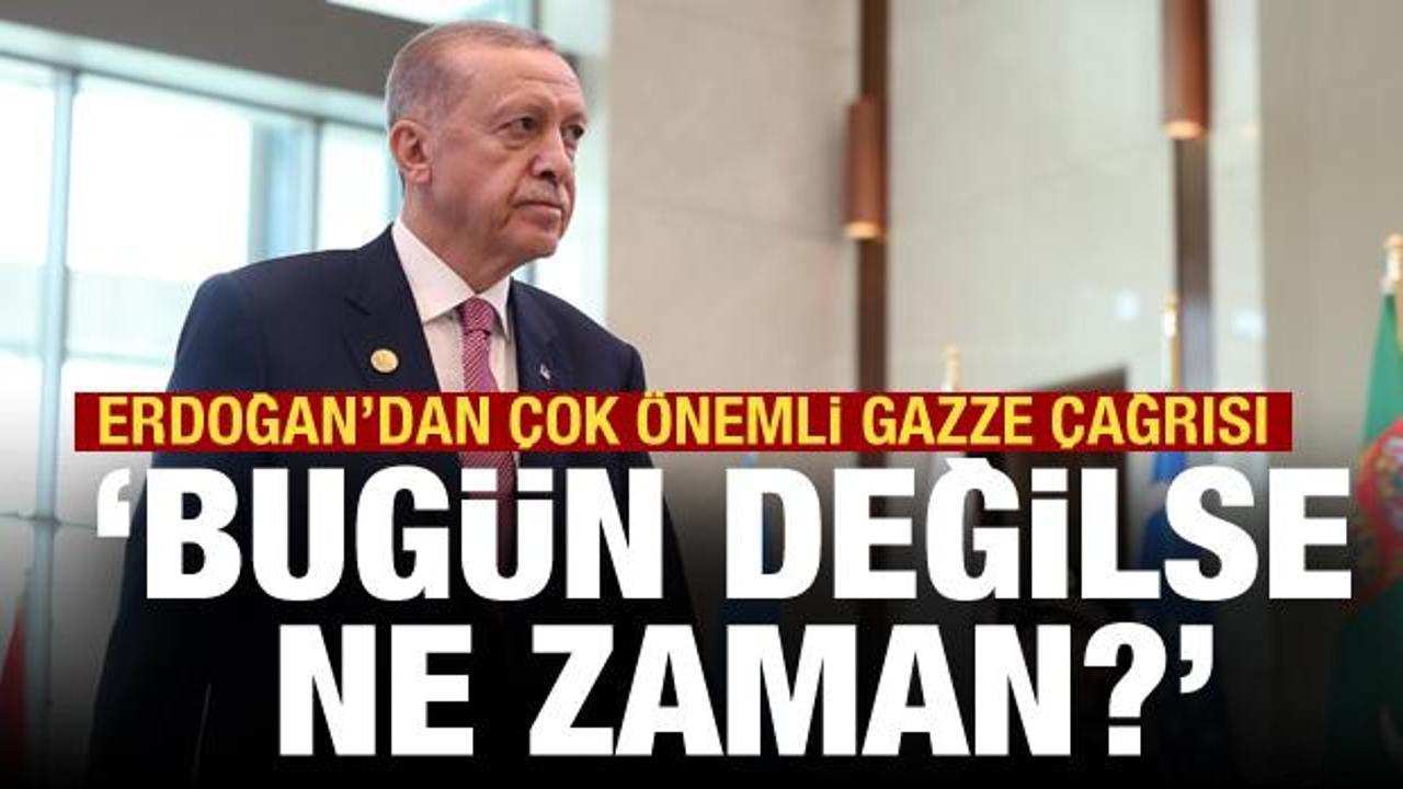 Erdoğan: 15 Kasım'da İstanbul'da Gazze için uluslararası toplantı olacak